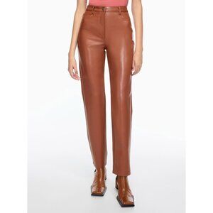 Faux Leather Brown 'Melina' Pants 🐻 WILFRED Aritzia